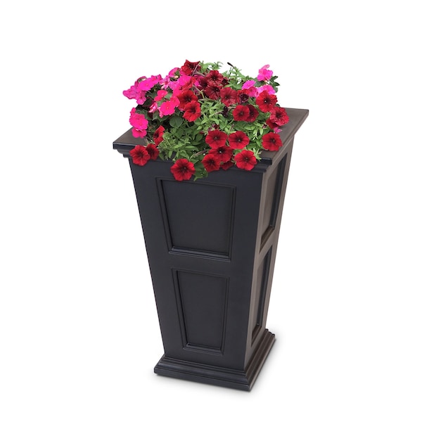 Fairfield 34 Tall Planter, Black